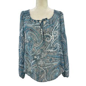 White House Black Market Paisley Off-The-Shoulder
